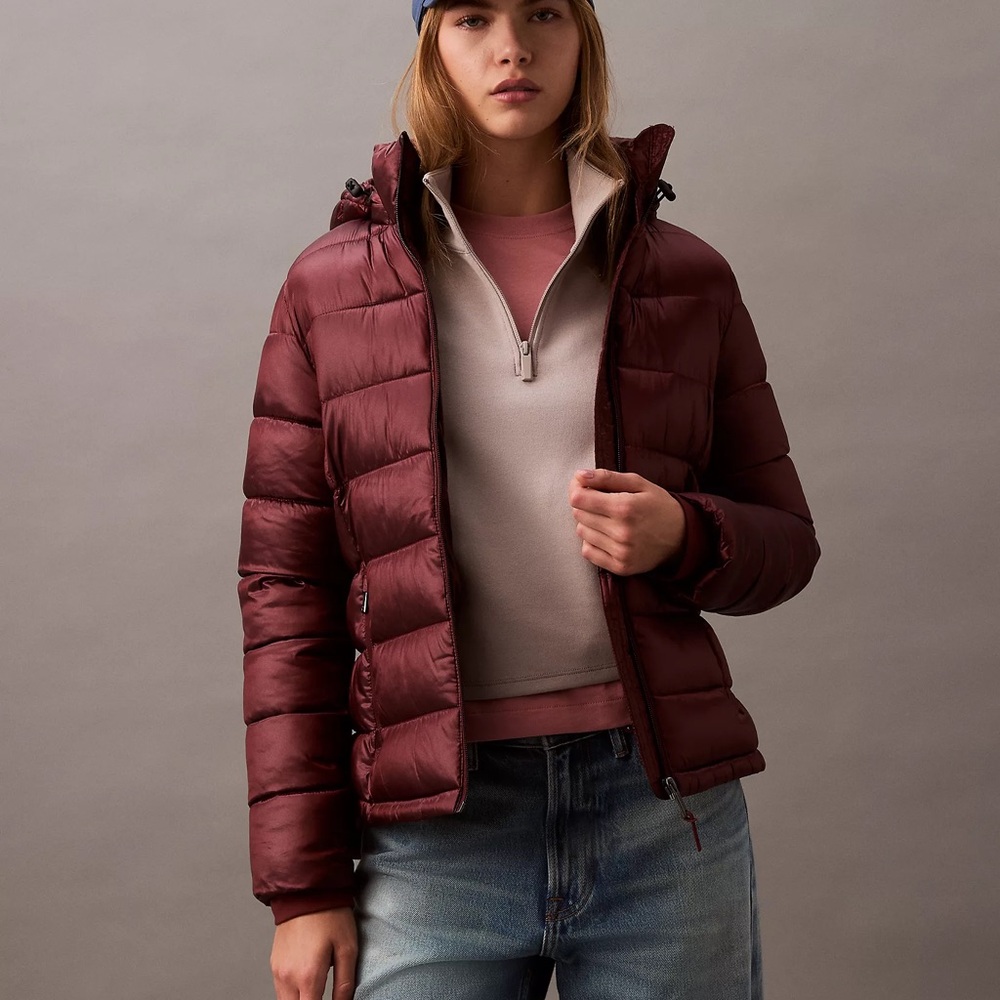 Calvin Klein High Shine Lightweight Puffer Jacket
